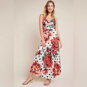 Farm Rio x Anthropologie Riviera Eyelet Maxi Dress